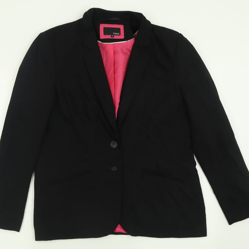 NEXT Womens Black  Polyester Jacket Suit Jacket Size 18