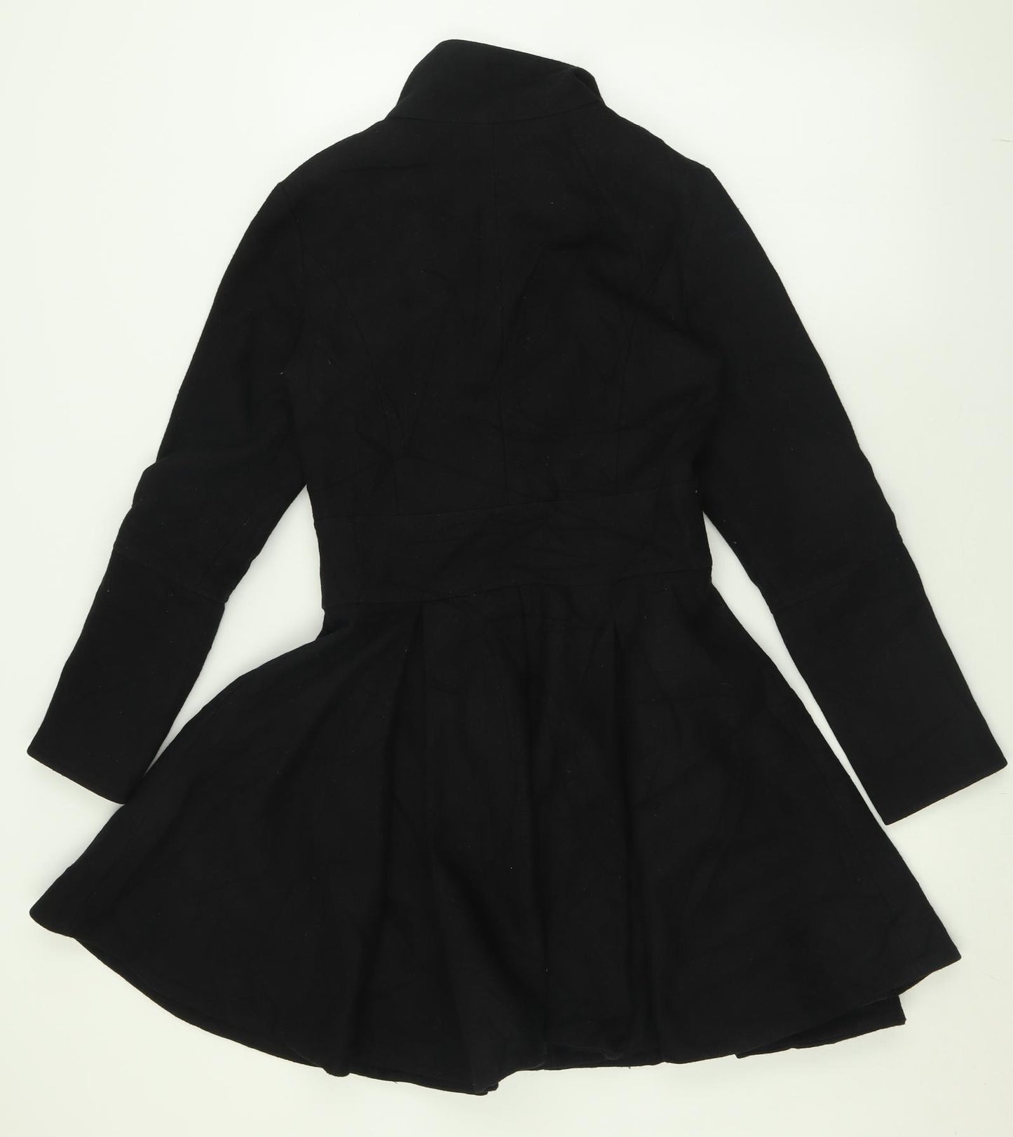 ASOS Womens Black   Parka Coat Size 8  Button