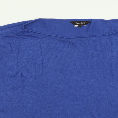 Phase Eight Womens Blue Boat Neck  Acrylic Pullover Jumper Size L