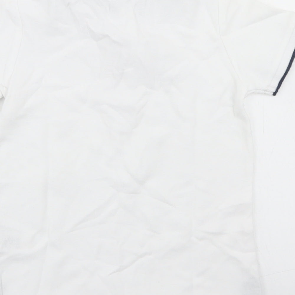 Dunnes Stores Boys White  Cotton Basic Polo Size 3-4 Years Collared Button