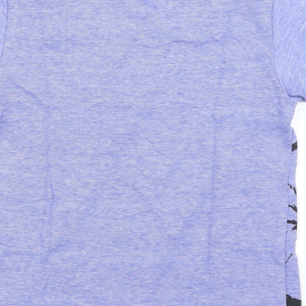 Preworn Boys Blue Striped Cotton Basic T-Shirt Size 2 Years Crew Neck  - Bicycle