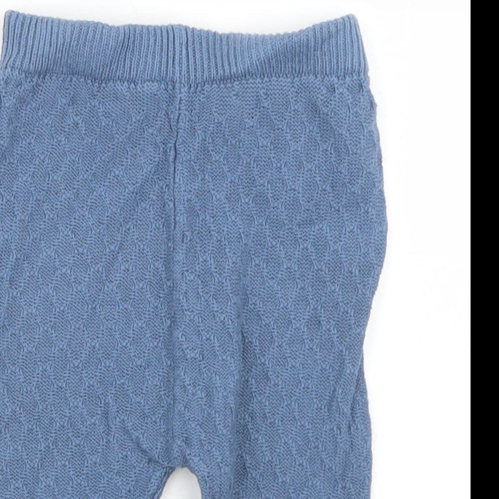 Matalan Boys Blue  Cotton Jogger Trousers Size 0-3 Months