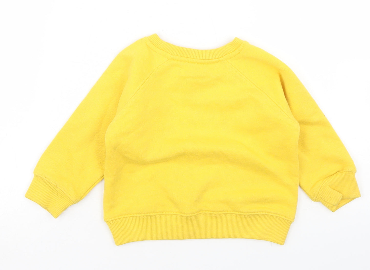 Minoti Boys Yellow  Cotton Pullover Casual Size 12-18 Months Crew Neck  - Make The Future Awesome