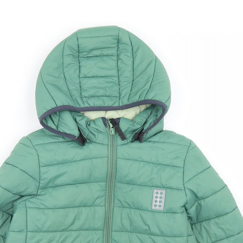 Kabooki Boys Green   Puffer Jacket Jacket Size 7 Years  Zip - Lego