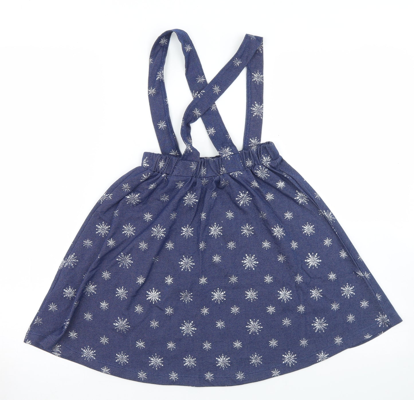 Character.Com Girls Blue Geometric Cotton Skater Skirt Size 6 Years  Regular  - Icicle Print