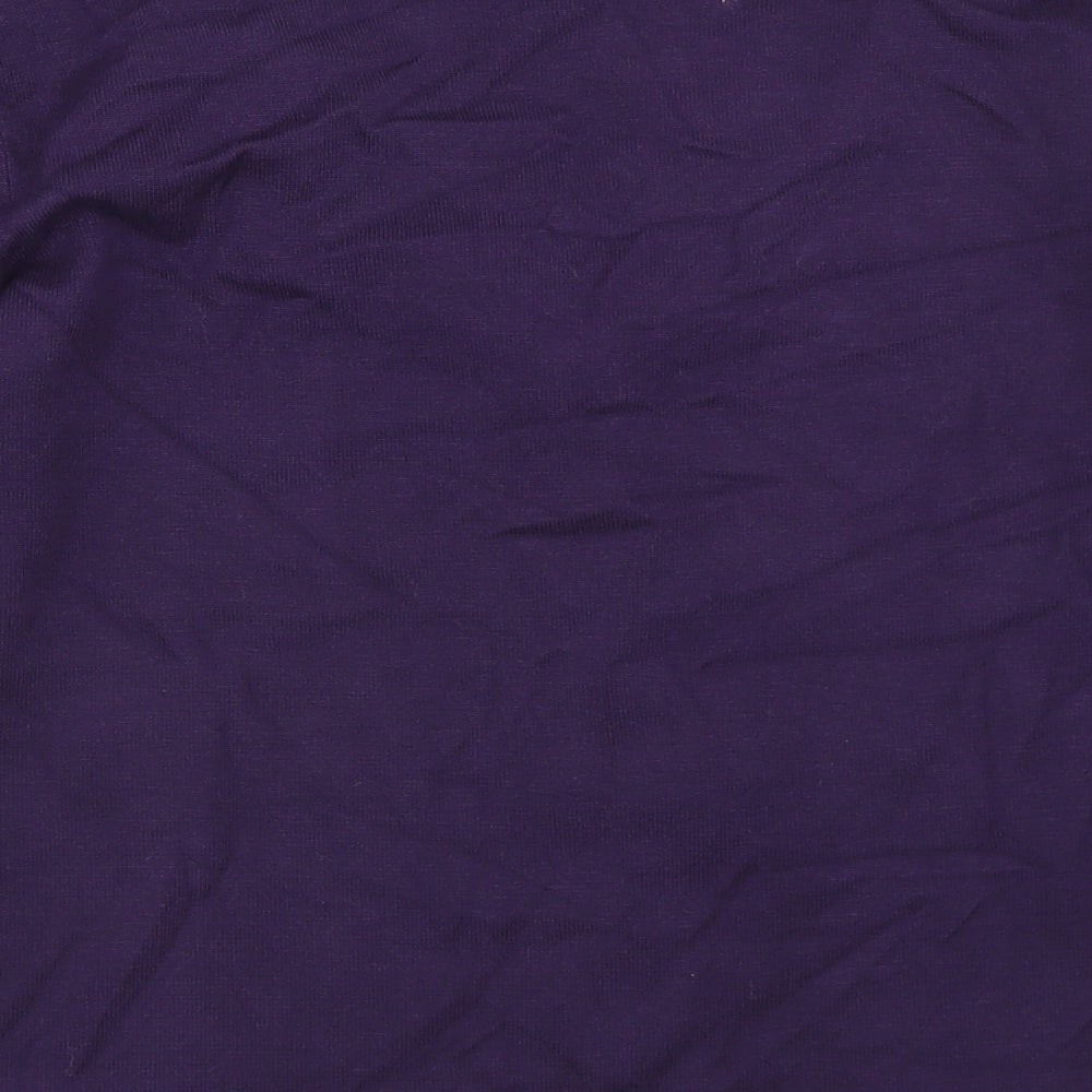 Just Elegance Womens Purple Scoop Neck  Viscose Pullover Jumper Size L