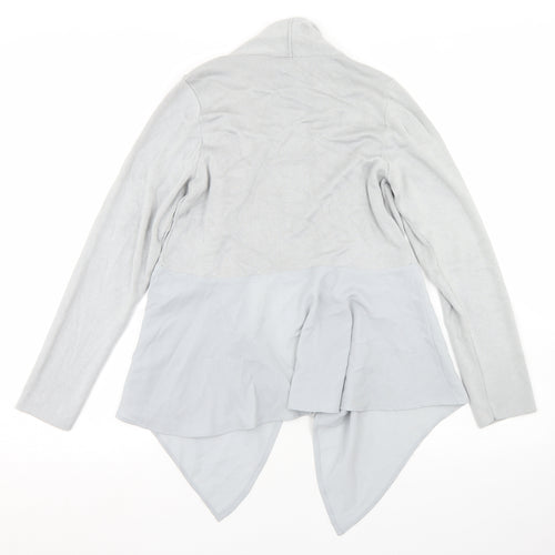 Marks and Spencer Womens Grey Collared  Acrylic Cardigan Jumper Size 10