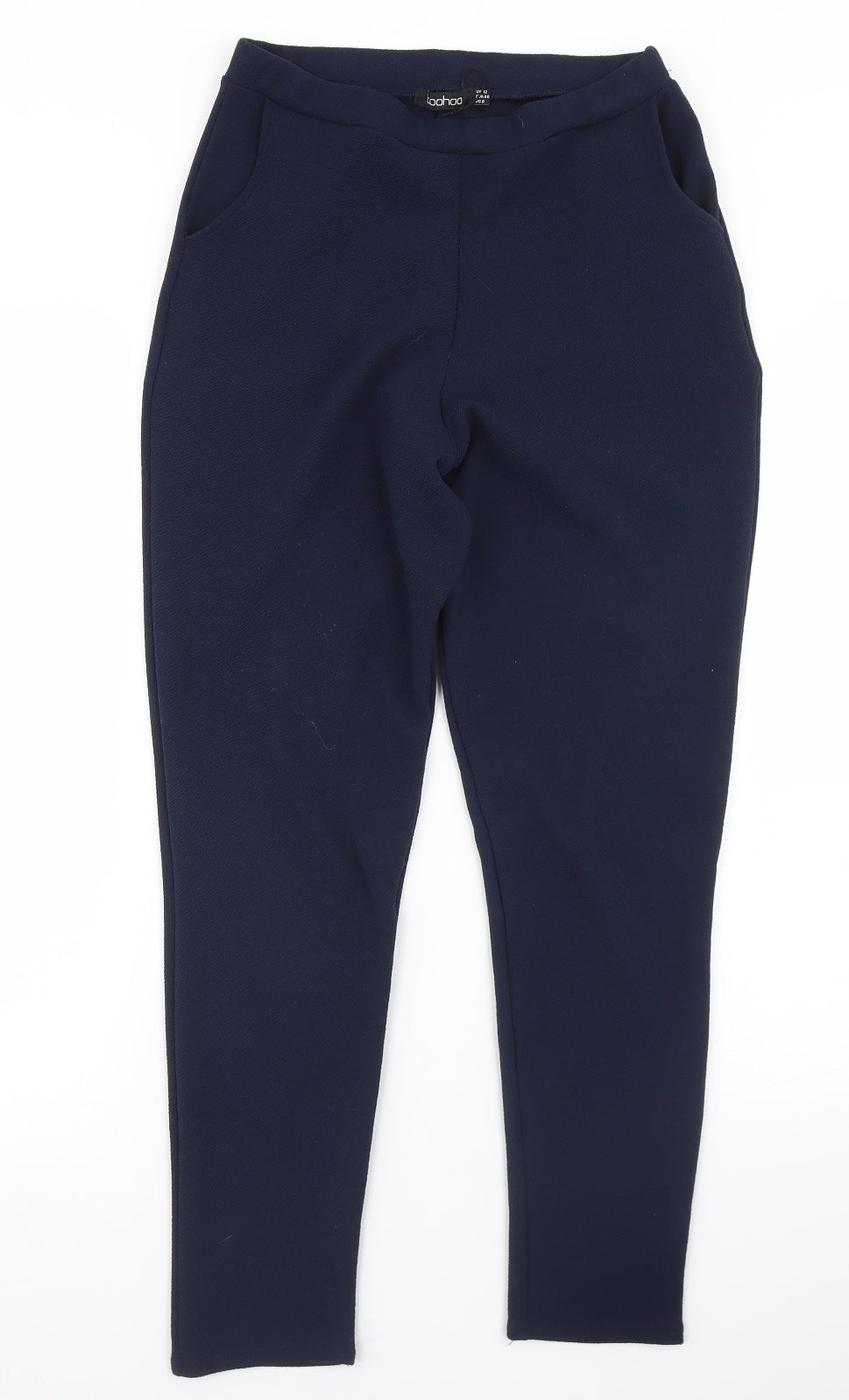 Boohoo Womens Blue  Polyester Dress Pants Trousers Size 12 L26 in Regular