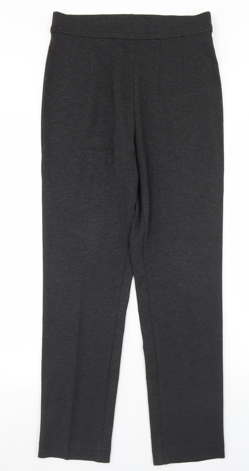 Marks and Spencer Womens Grey  Viscose Dress Pants Trousers Size 10 L28 in Regular