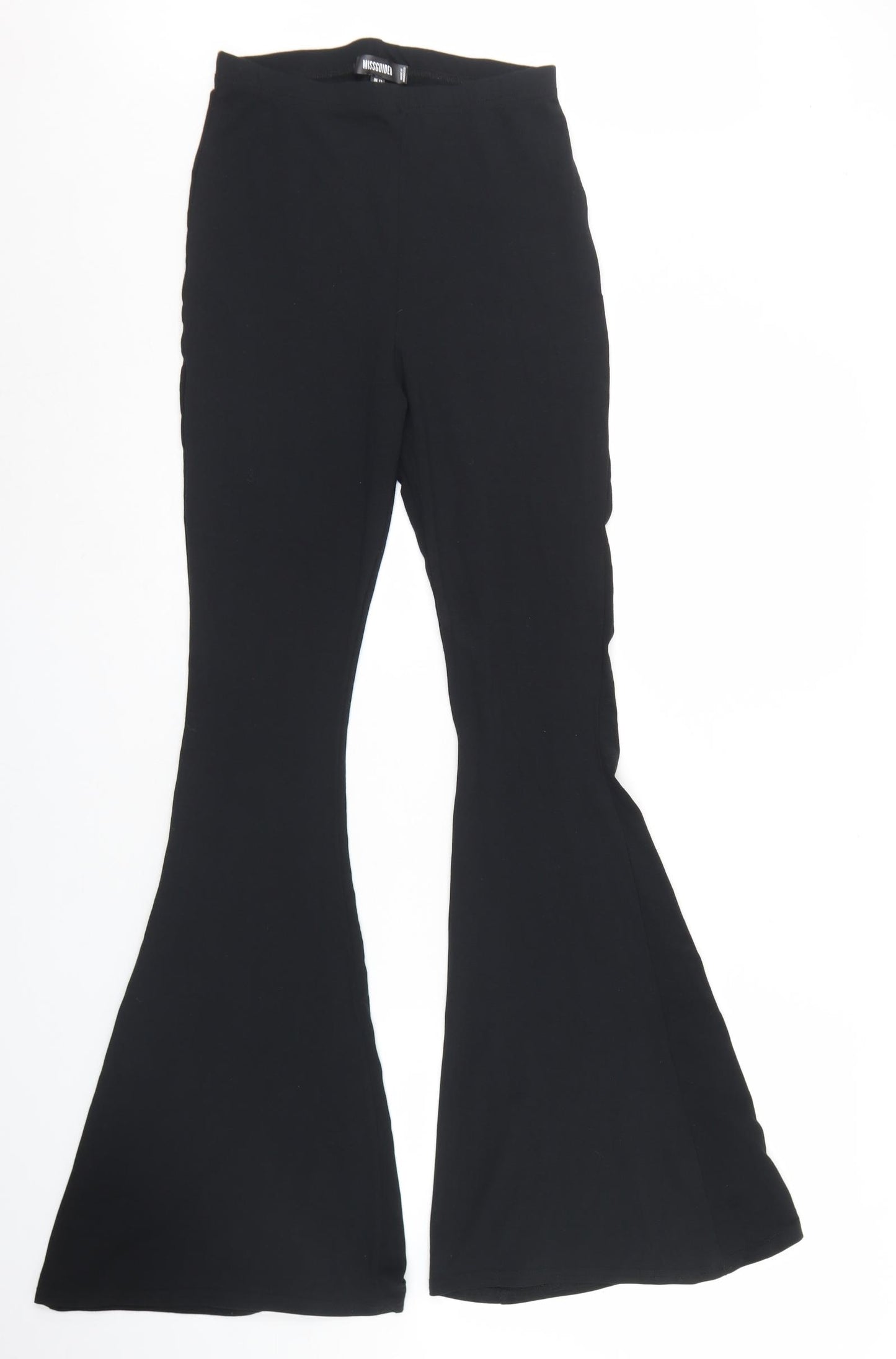 Missguided Womens Black  Viscose Trousers  Size 12 L30 in Regular