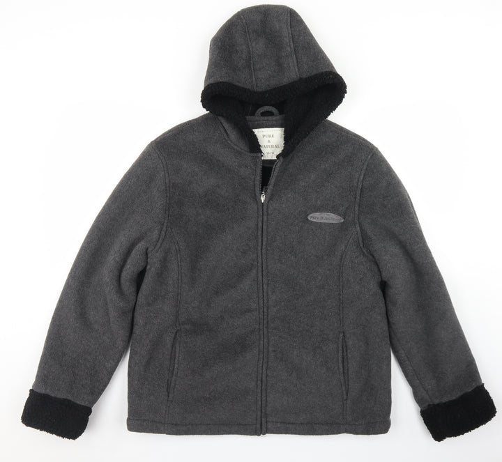 Pure & Natural Womens Grey Jacket Size 14 Zip