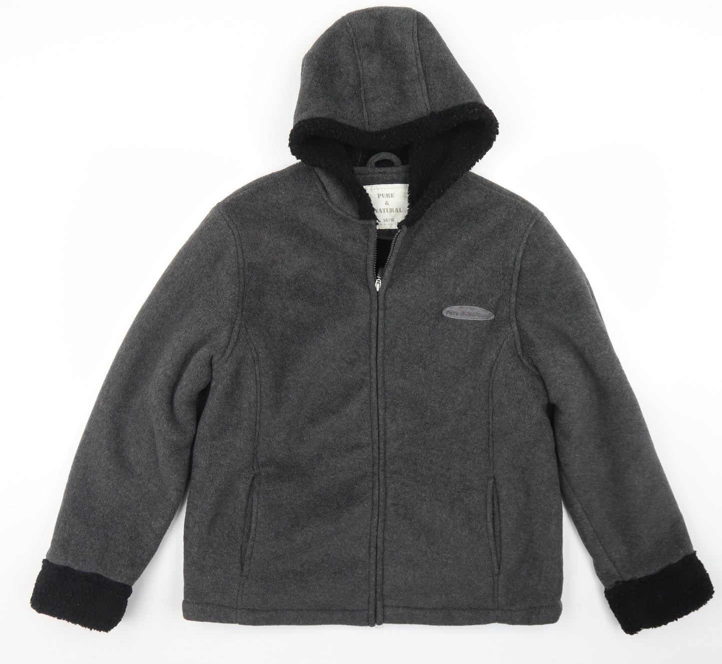 Pure & Natural Womens Grey   Jacket  Size 14  Zip