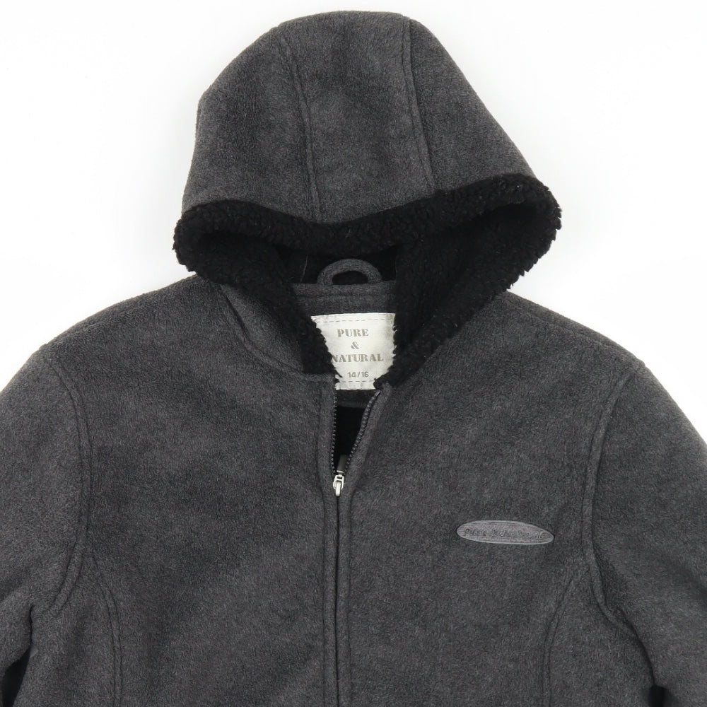 Pure & Natural Womens Grey   Jacket  Size 14  Zip