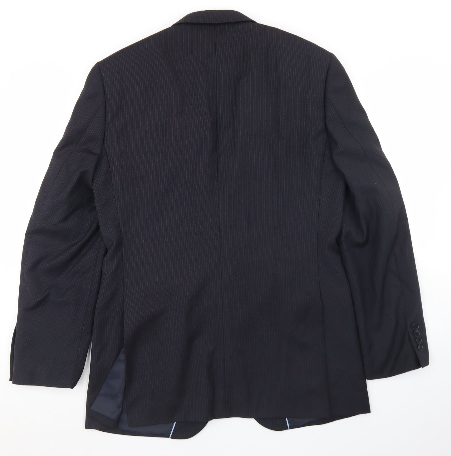 NEXT Mens Blue Striped Wool Jacket Blazer Size 38