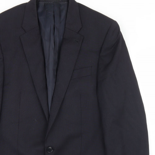 NEXT Mens Blue Striped Wool Jacket Blazer Size 38