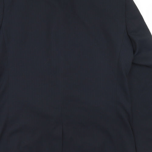 Taylor & Wright Mens Black Striped Polyester Jacket Blazer Size 42