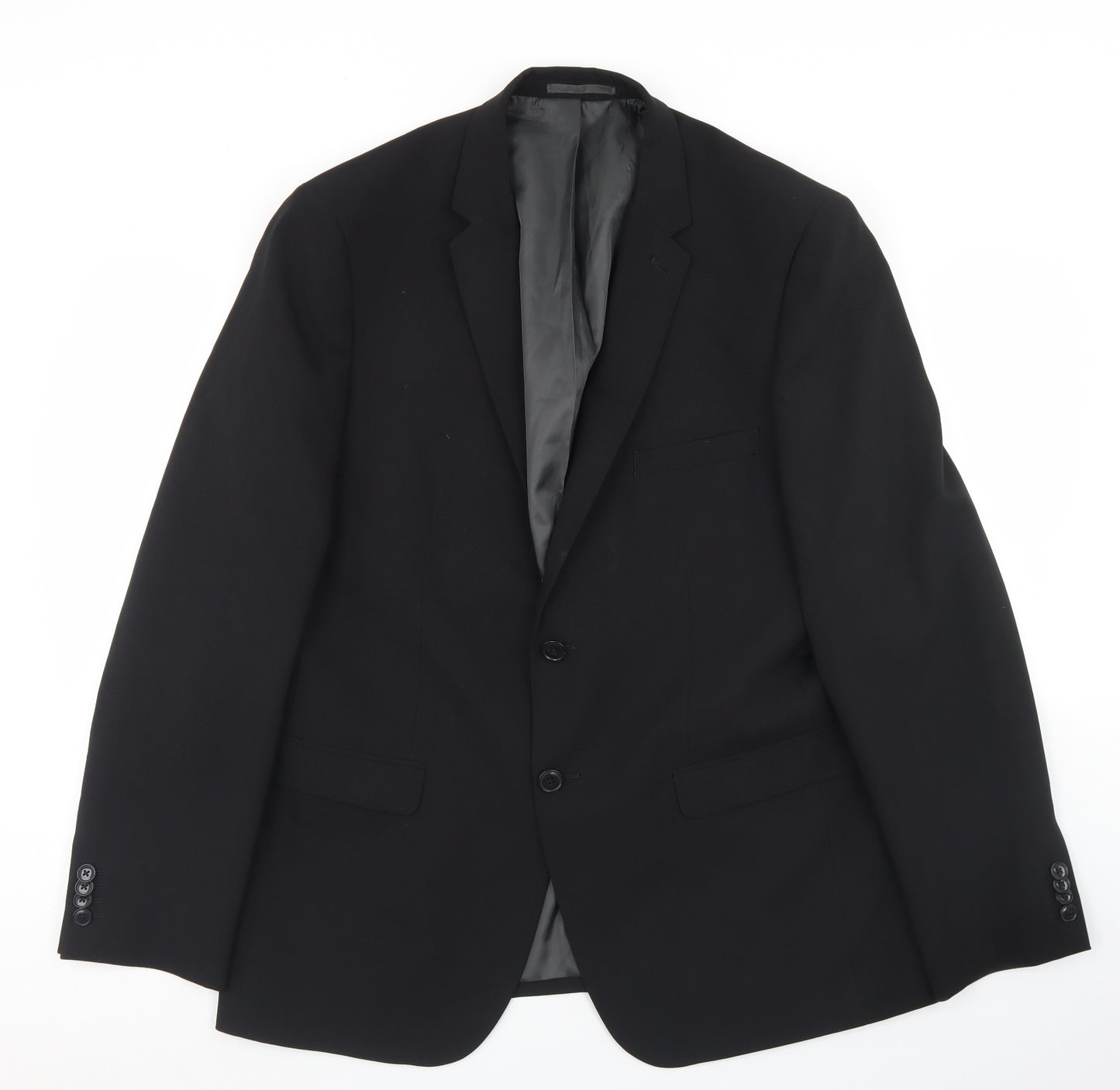 Taylor & Wright Mens Black  Polyester Jacket Blazer Size 44   - Tailored Fit
