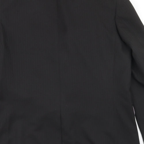 Taylor & Wright Mens Black Striped Polyester Jacket Blazer Size 42