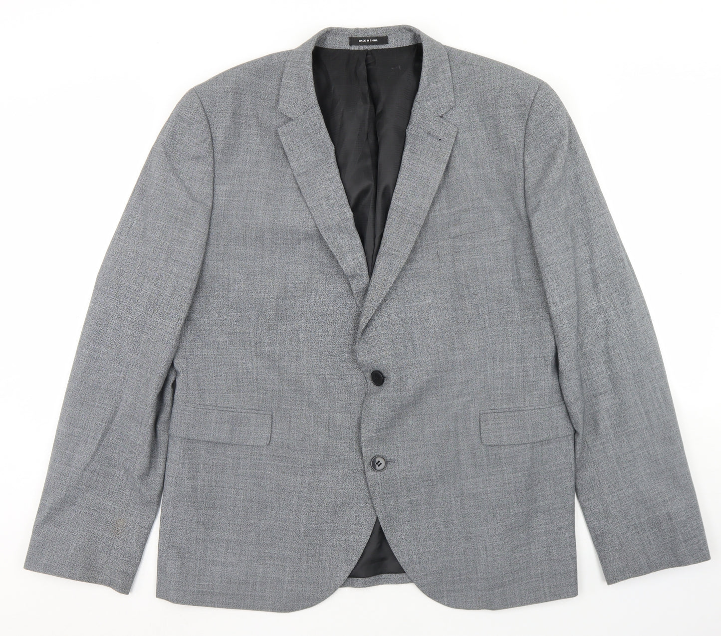 Cedar Wood State Mens Grey  Polyester Jacket Blazer Size 44   - Skinny Fit