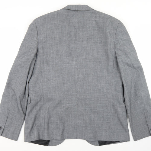 Cedar Wood State Mens Grey  Polyester Jacket Blazer Size 44   - Skinny Fit