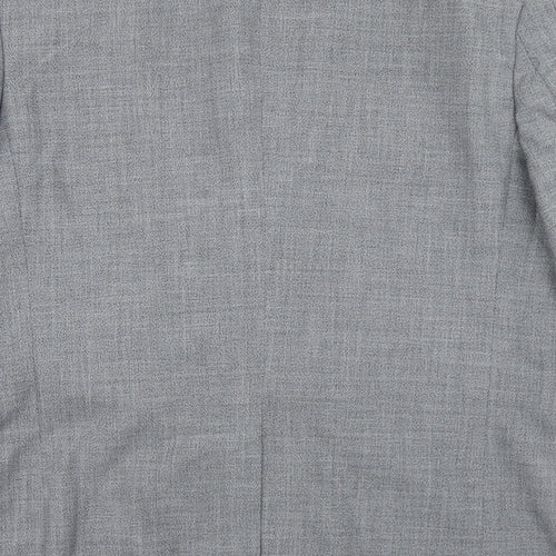 Cedar Wood State Mens Grey  Polyester Jacket Blazer Size 44   - Skinny Fit