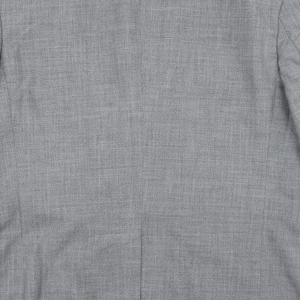 Cedar Wood State Mens Grey  Polyester Jacket Blazer Size 44   - Skinny Fit