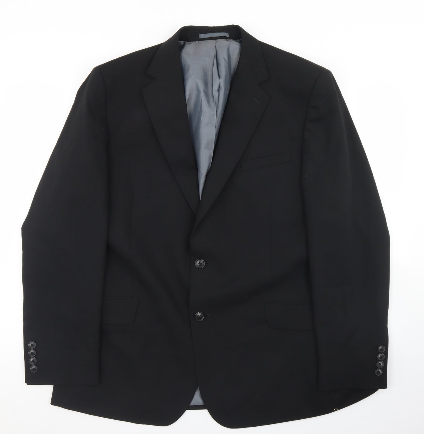 Marks and Spencer Mens Black  Wool Jacket Blazer Size 44
