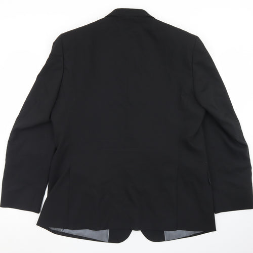 Marks and Spencer Mens Black  Wool Jacket Blazer Size 44