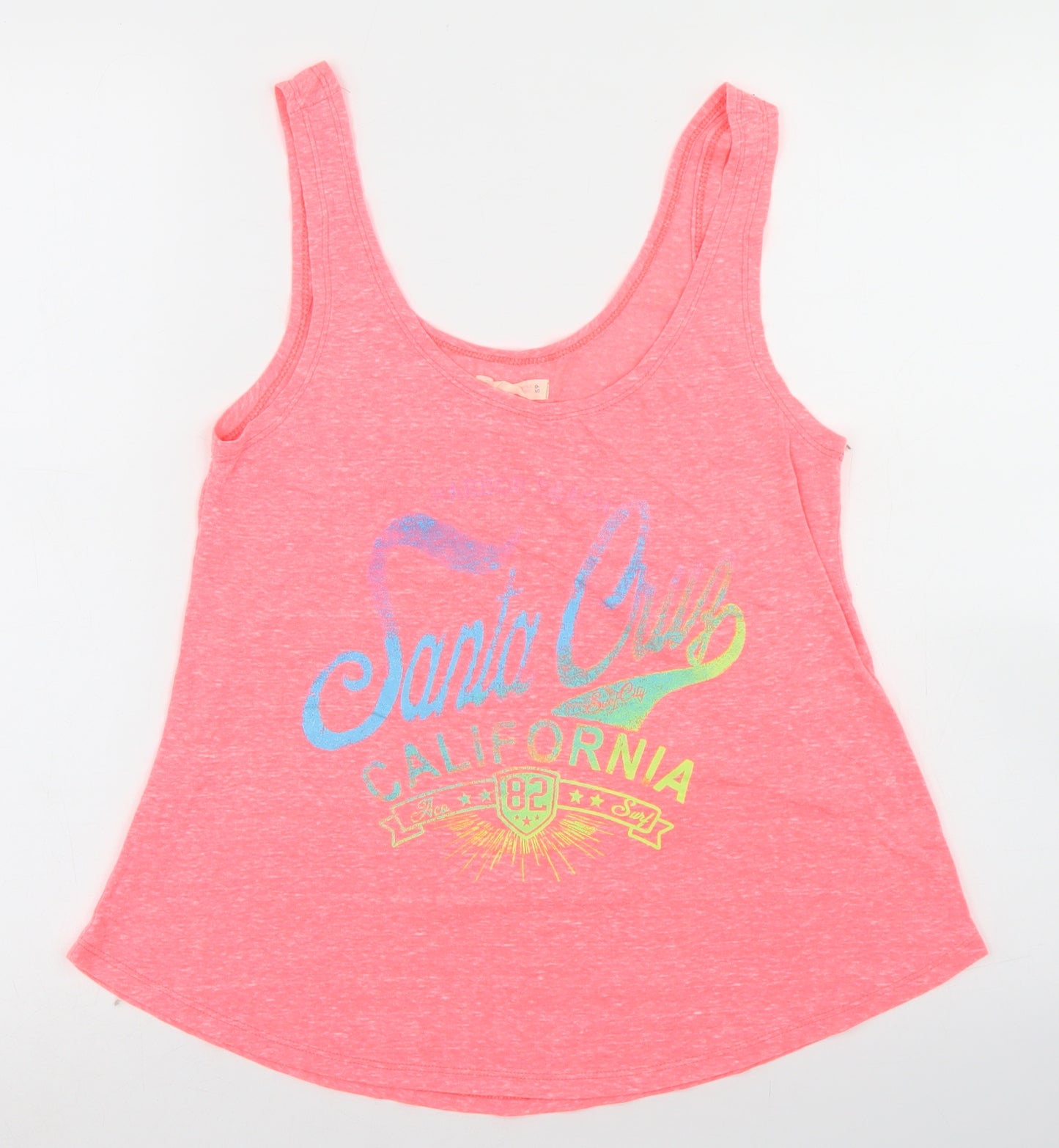 Ardene Womens Pink  Polyester Basic Tank Size S Round Neck
