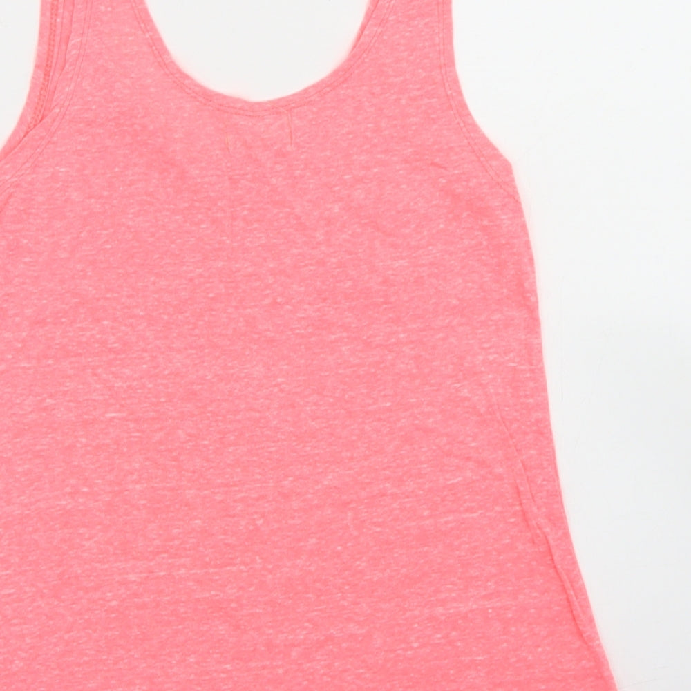 Ardene Womens Pink  Polyester Basic Tank Size S Round Neck