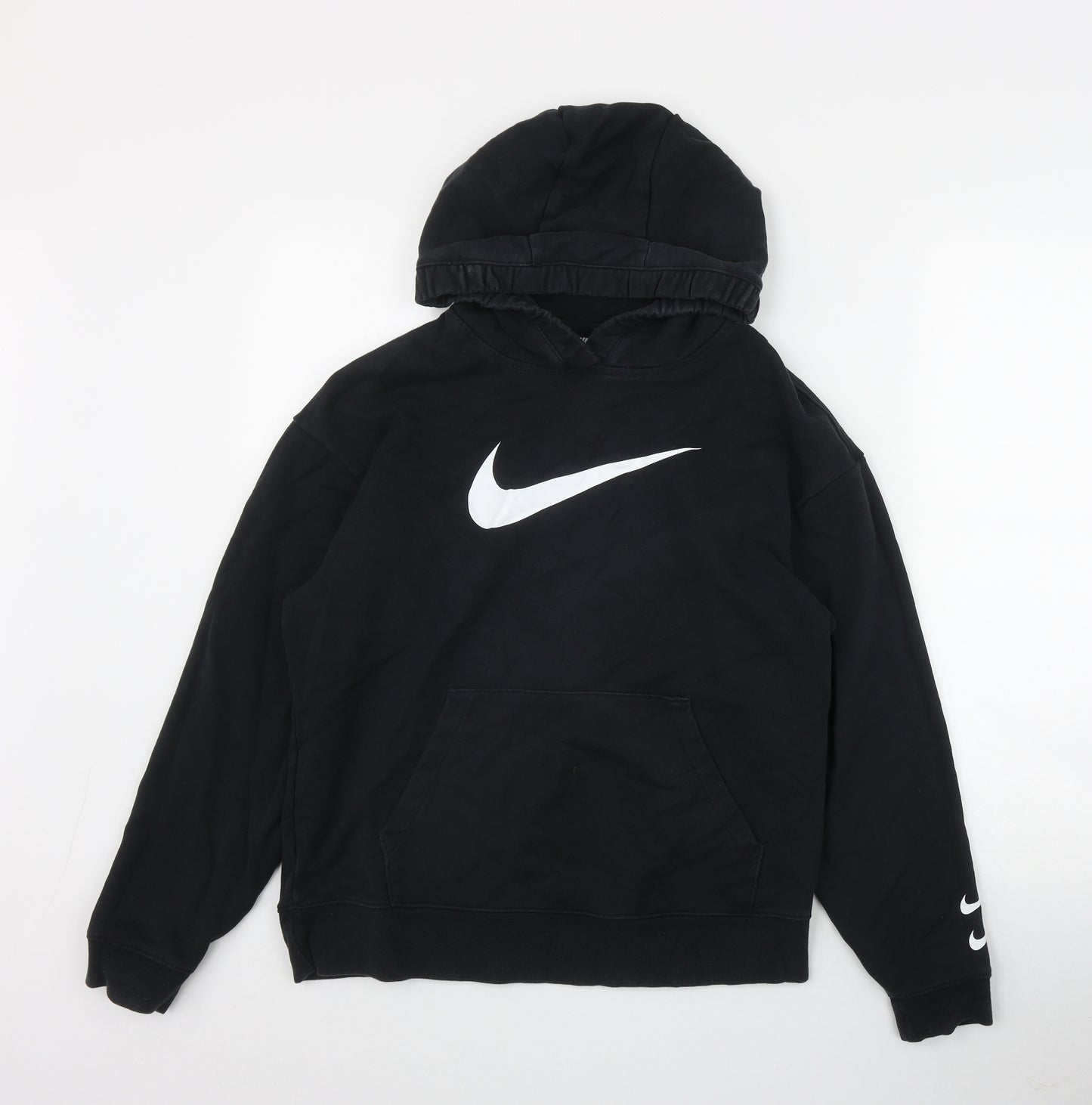 Nike Mens Black  Cotton Pullover Hoodie Size S