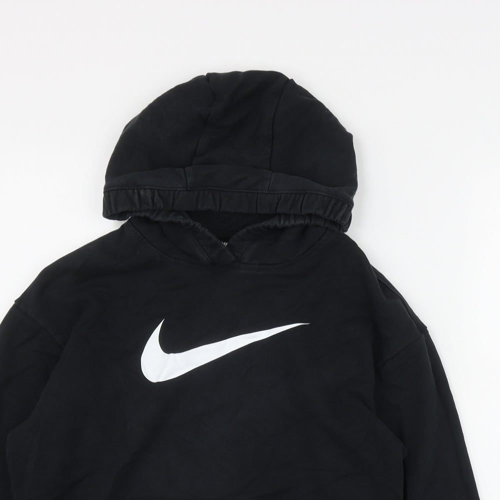 Nike Mens Black  Cotton Pullover Hoodie Size S