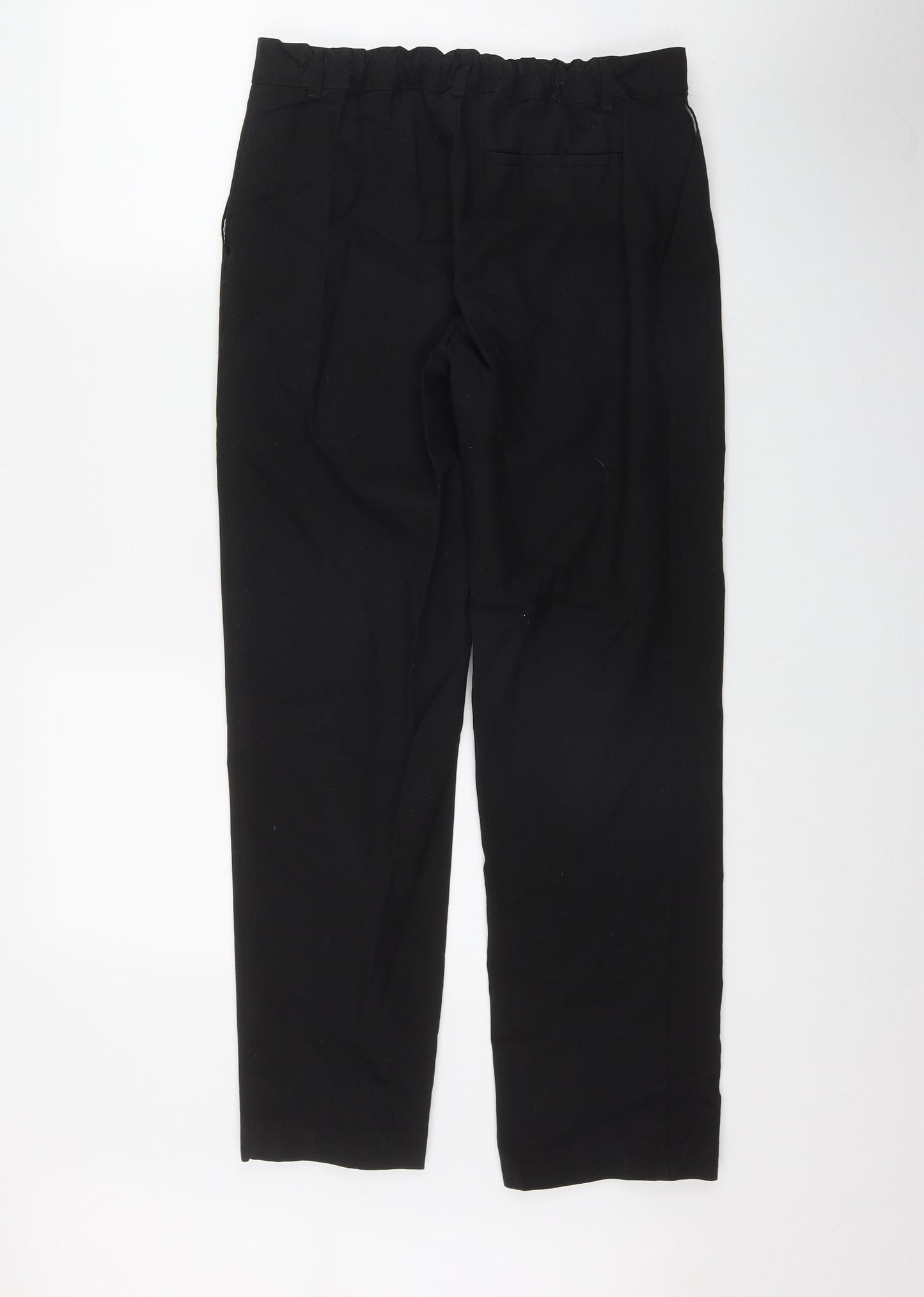 Marks and Spencer Boys Black  Polyester  Trousers Size 16 Years  Regular Zip