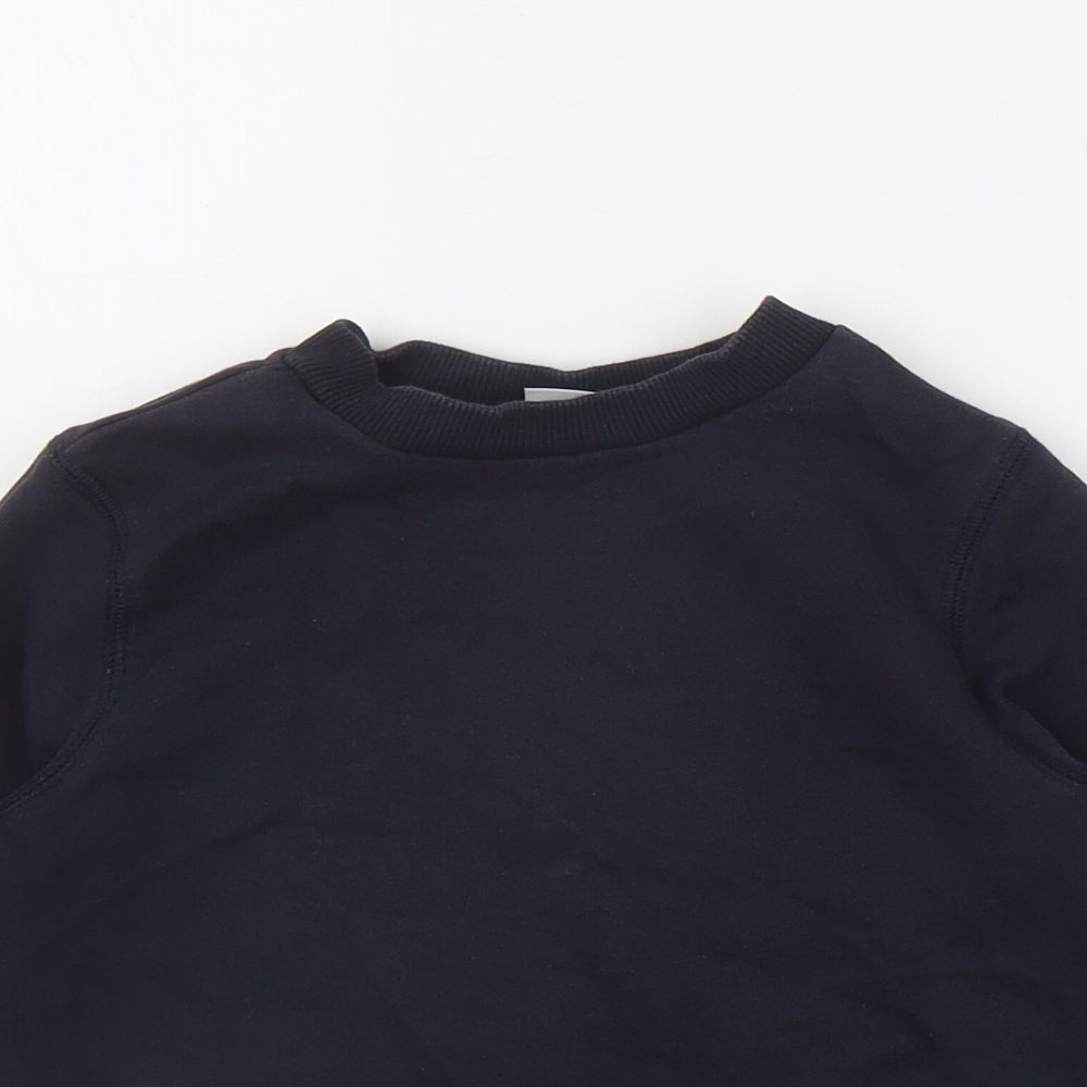 TU Boys Blue  Cotton Pullover Sweatshirt Size 3-4 Years  Pullover