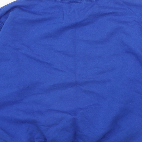 Gildan Boys Blue  Cotton Pullover Sweatshirt Size S  Pullover