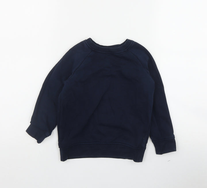NEXT Boys Blue  Cotton Pullover Sweatshirt Size 4 Years  Pullover