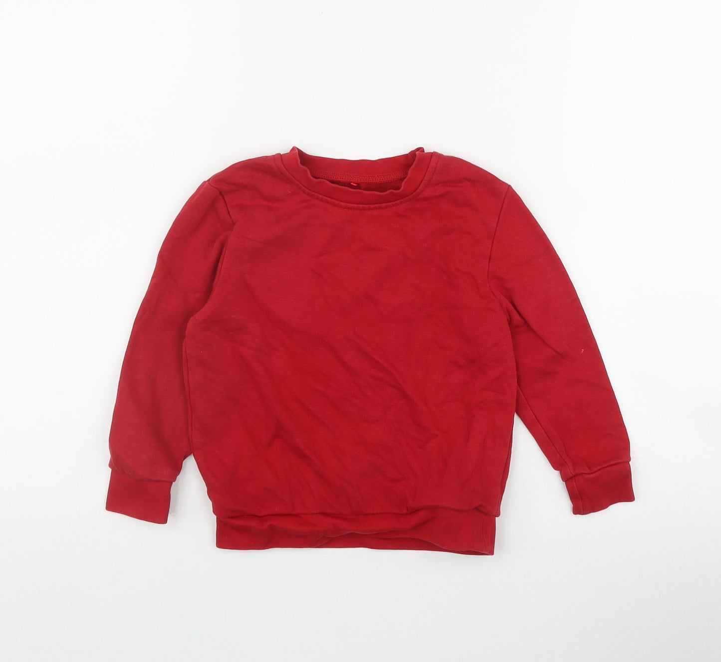 George Boys Red  Cotton Pullover Sweatshirt Size 3-4 Years  Pullover