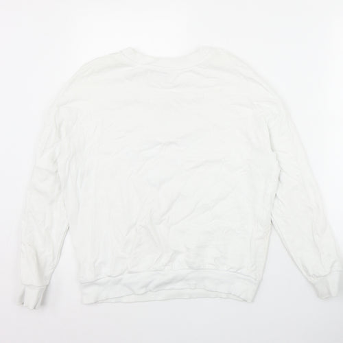 George Womens White  Cotton Pullover Sweatshirt Size 8  Pullover - Mickey Mouse