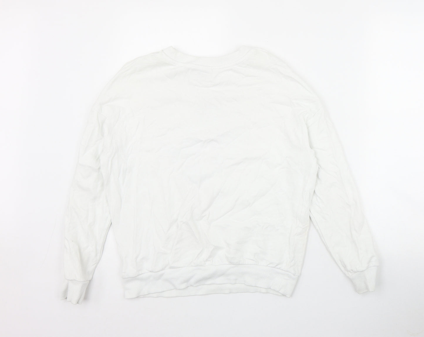 George Womens White  Cotton Pullover Sweatshirt Size 8  Pullover - Mickey Mouse