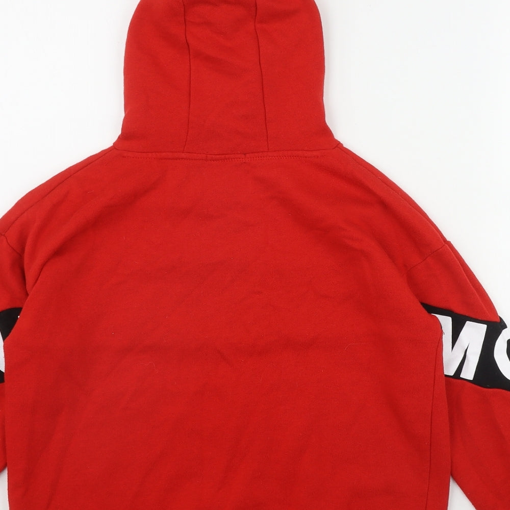 Primark Girls Red  Cotton Pullover Hoodie Size 12-13 Years  Pullover - 'Amour'