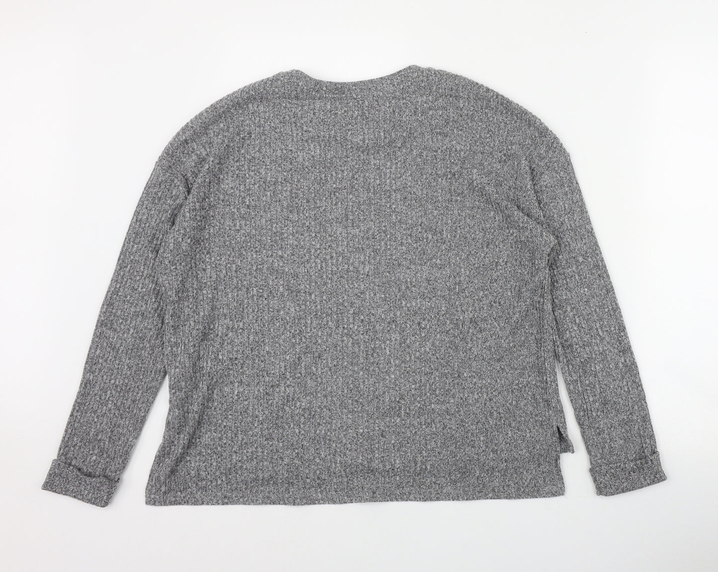 Primark Womens Grey Round Neck  Polyester Pullover Jumper Size S