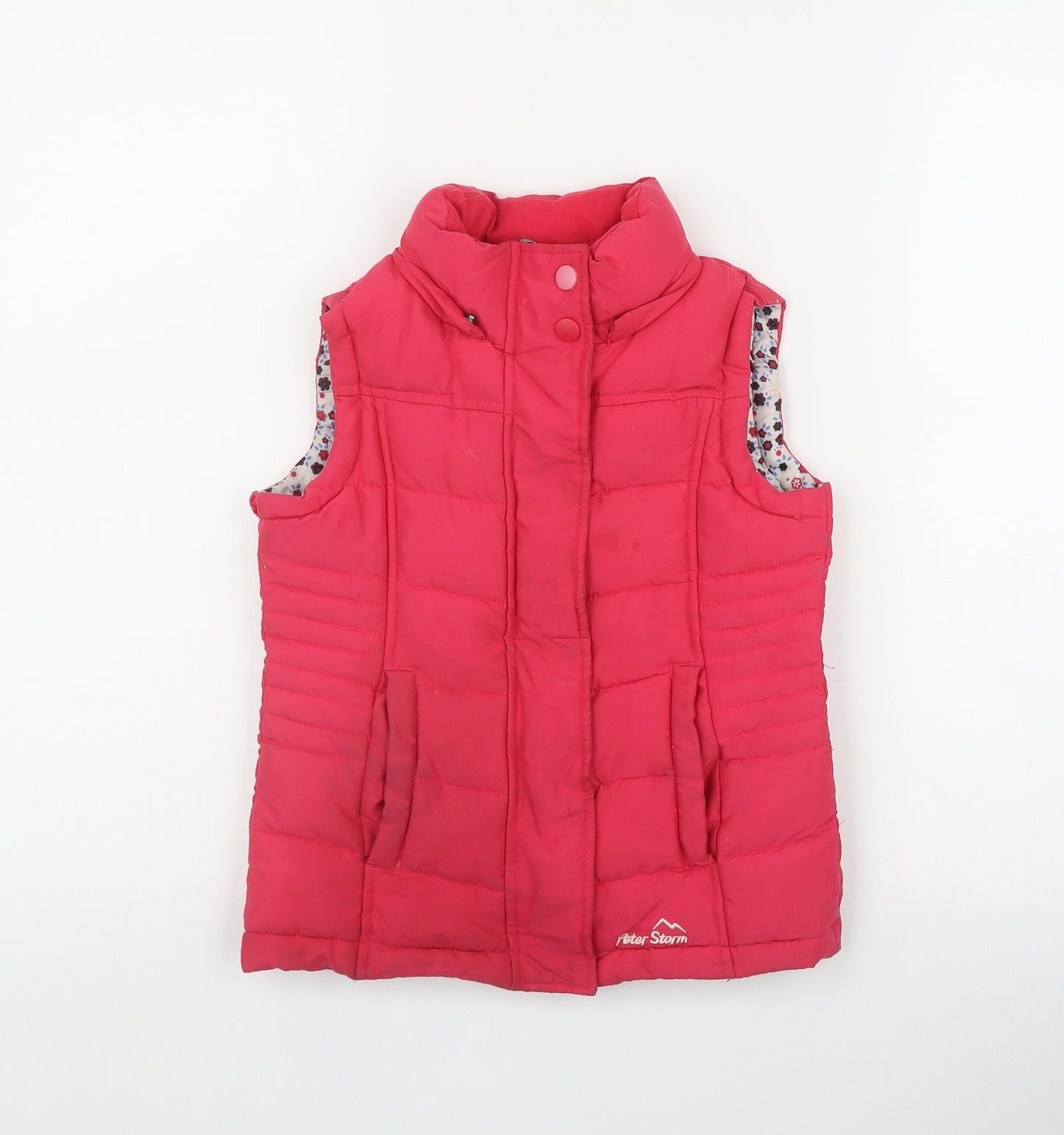 Peter Storm Girls Pink   Puffer Jacket Waistcoat Size 7-8 Years  Zip