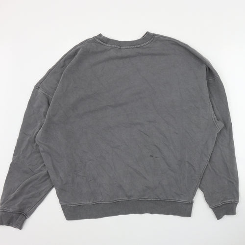 Hera Mens Grey  Cotton Pullover Sweatshirt Size M