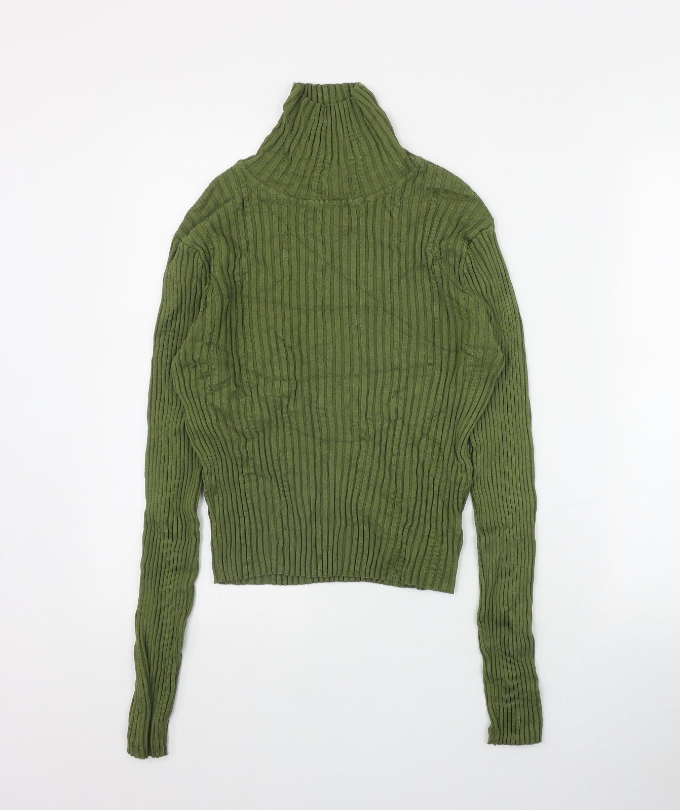 Threadbare Womens Green Roll Neck  Viscose Pullover Jumper Size 16