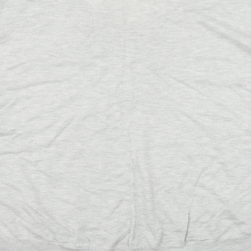 George Womens Grey V-Neck  Cotton Pullover Jumper Size 22