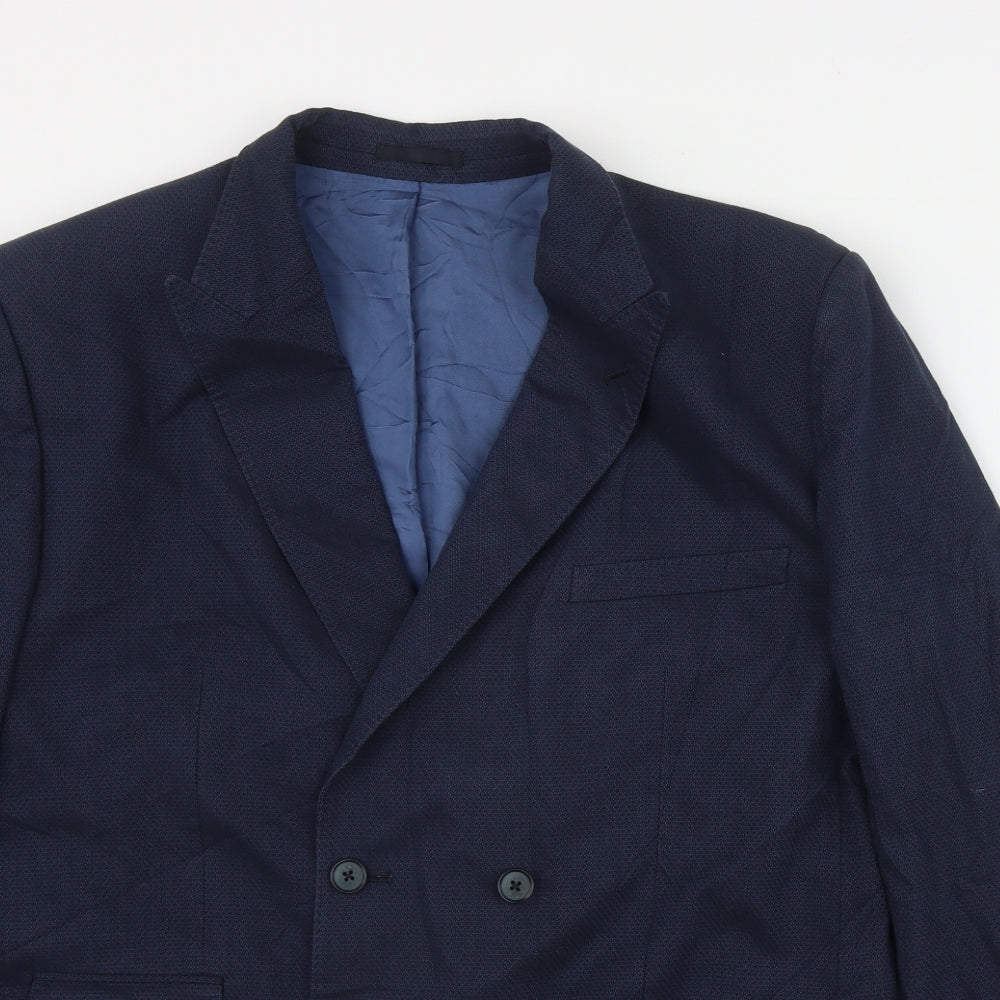 Marks and Spencer Mens Blue  Cotton Jacket Suit Jacket