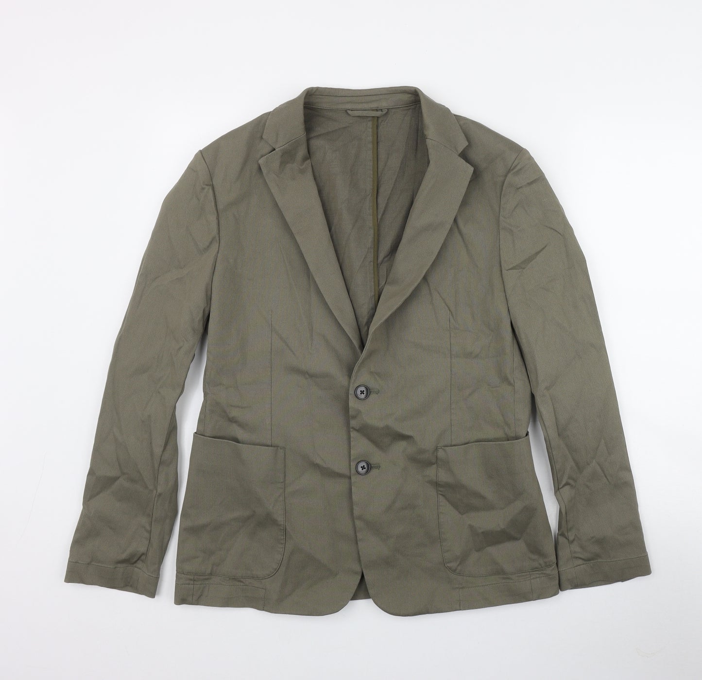Kin Mens Green  Cotton Jacket Suit Jacket