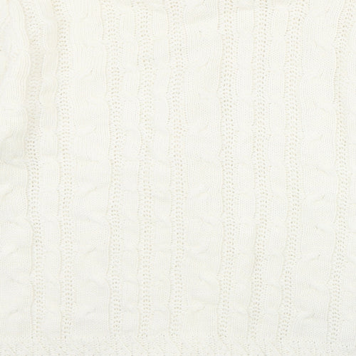 Fashion Alert Womens Ivory V-Neck  Acrylic Cardigan Jumper Size S