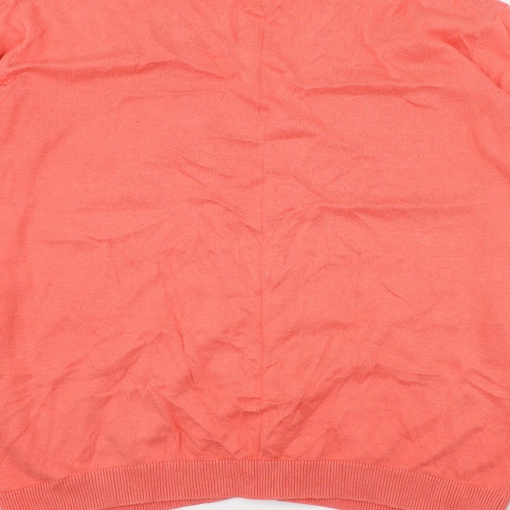Atmosphere Womens Pink Round Neck  Cotton Cardigan Jumper Size 18