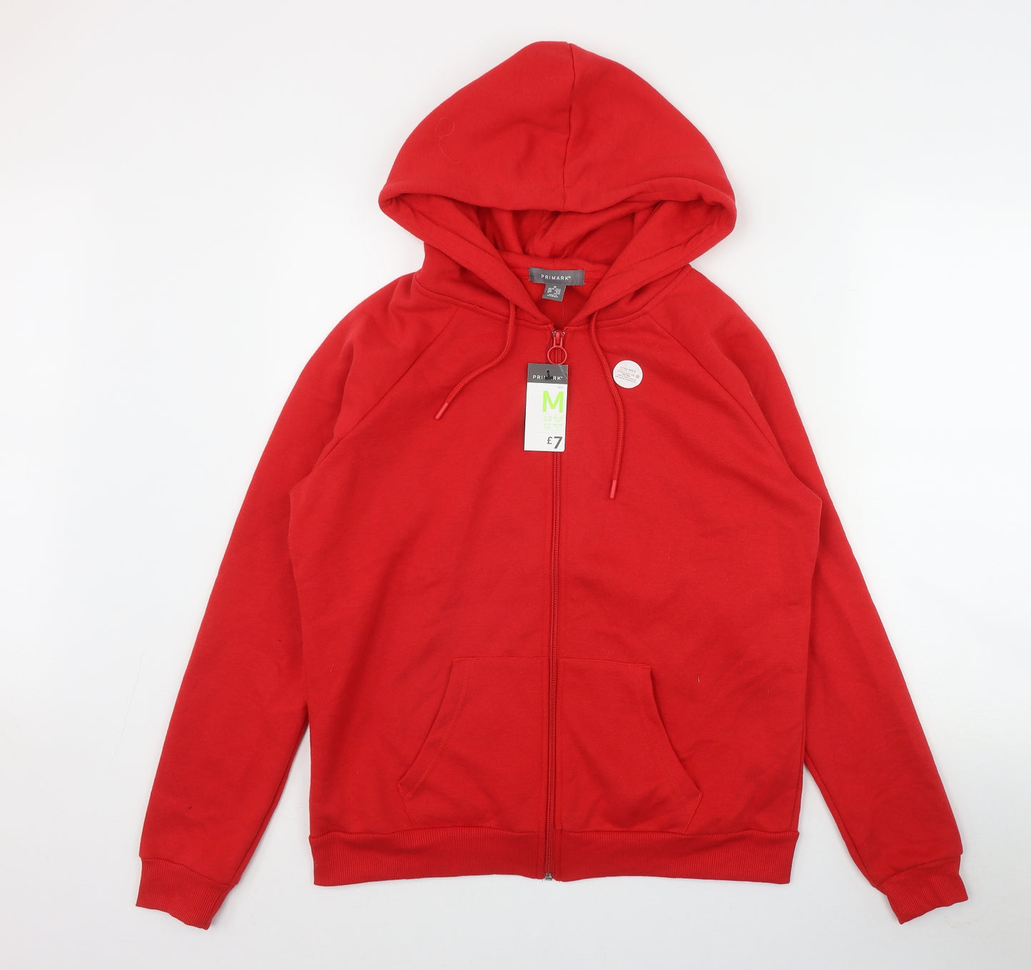 Primark Womens Red  Polyester Full Zip Hoodie Size 12  Zip